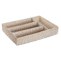 Besteckkasten Home ESPRIT Weiß natürlich Bambus 34 x 24 x 6 cm