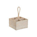 Besteckkorb Home ESPRIT Weiß natürlich Bambus 19 x 19 x 27 cm