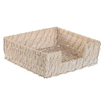 Serviettenring Home ESPRIT Weiß natürlich Bambus Rattan 18 x 18 x 6 cm