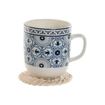 Untersetzer Home ESPRIT Weiß natürlich Bambus Rattan 12 x 12 x 6 cm