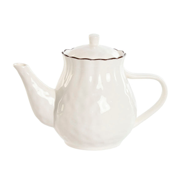 Teekanne Home ESPRIT Weiß Braun Porzellan 1 L