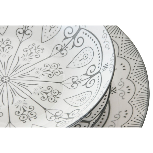 Geschirr Home ESPRIT Hellgrau Porzellan Scandi 18 Stücke