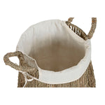 Korb für schmutzige Wäsche Home ESPRIT Weiß natürlich Seetang 43 x 43 x 48 cm (2 Stück)