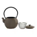 Teekanne Home ESPRIT Schwarz Beige Edelstahl Eisen 780 ml (2 Stück)