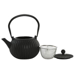 Teekanne Home ESPRIT Schwarz Beige Edelstahl Eisen 1 L (2 Stück)