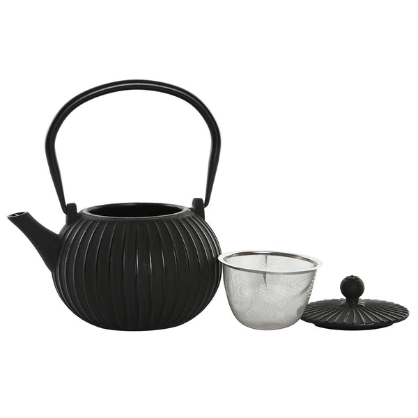 Teekanne Home ESPRIT Schwarz Beige Edelstahl Eisen 1 L (2 Stück)