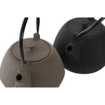 Teekanne Home ESPRIT Schwarz Beige Edelstahl Eisen 1,2 L (2 Stück)