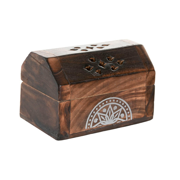 Aromalampe Home ESPRIT Mango-Holz Mandala Indianer 9,5 x 5,5 x 6 cm Weihrauch (6 Stück) (10 Stück)