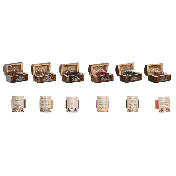 Aromalampe Home ESPRIT Mango-Holz Mandala Indianer 9,5 x 5,5 x 6 cm Weihrauch (6 Stück) (10 Stück)