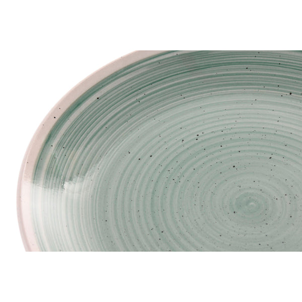 Geschirr Home ESPRIT Weiß grün Steingut 18 Stücke