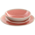 Geschirr Home ESPRIT Weiß Rosa Steingut 18 Stücke