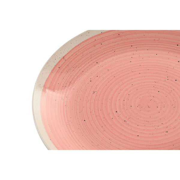 Geschirr Home ESPRIT Weiß Rosa Steingut 18 Stücke