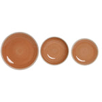 Geschirr Home ESPRIT Weiß Orange Steingut 18 Stücke