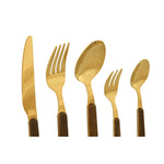 Besteck Home ESPRIT Braun Gold Edelstahl ABS 17 x 7 x 24 cm 20 Stücke