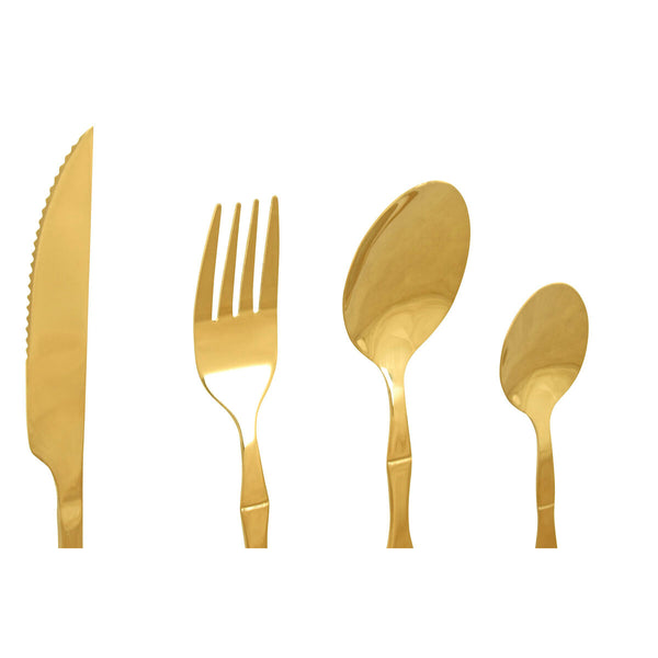 Besteck Home ESPRIT Gold Edelstahl 15 x 7 x 24 cm 16 Stücke