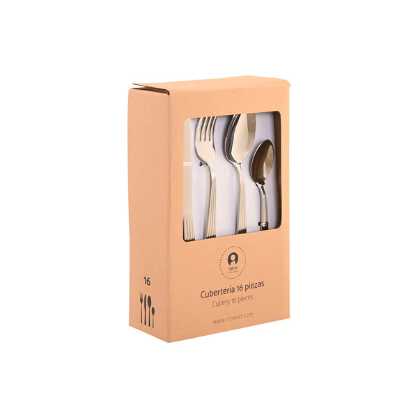 Besteck Home ESPRIT Silberfarben Edelstahl 15 x 7 x 24 cm 16 Stücke