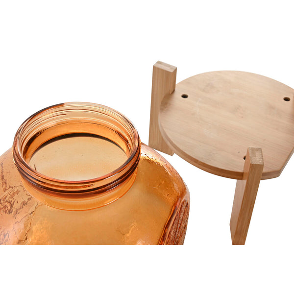 Wasserspender Home ESPRIT Orange Bambus Kristall 5 L 24 x 17,5 x 24 cm