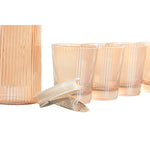 Set mit Krug und Gläsern Home ESPRIT Bernstein Borosilikatglas 1,25 L