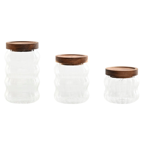 Set mit 3 Kanistern Home ESPRIT Durchsichtig natürlich 550 ml 750 ml 3 Stücke