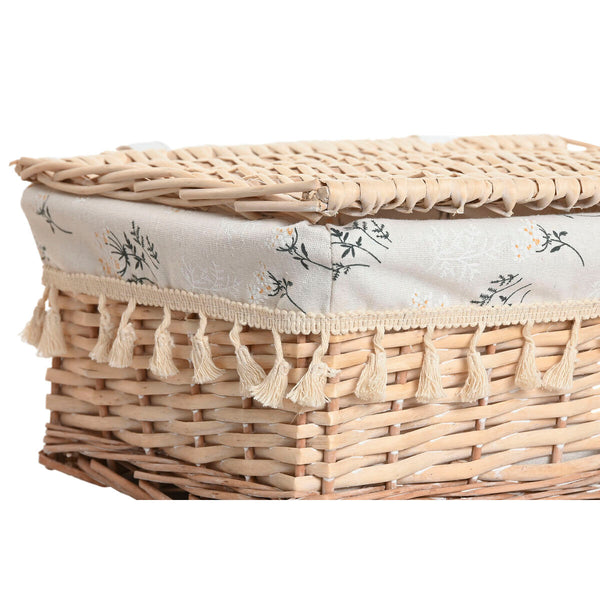 Korb für schmutzige Wäsche Home ESPRIT natürlich korb Shabby Chic 42 x 33 x 20 cm 3 Stücke