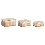 Korb für schmutzige Wäsche Home ESPRIT natürlich korb Shabby Chic 42 x 33 x 20 cm 3 Stücke