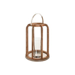 Kerzenschale Home ESPRIT Braun Silberfarben natürlich Kristall Mango-Holz 30 x 30 x 42 cm