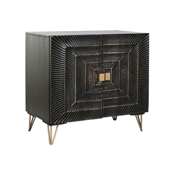 Anrichte Home ESPRIT Schwarz Gold Metall Mango-Holz 81 x 45 x 75 cm