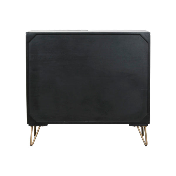 Anrichte Home ESPRIT Schwarz Gold Metall Mango-Holz 81 x 45 x 75 cm