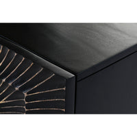 Anrichte Home ESPRIT Schwarz Gold Metall Mango-Holz 81 x 45 x 75 cm