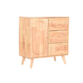 Anrichte Home ESPRIT natürlich Metall Rattan Kautschukholz 73,5 x 35 x 78 cm