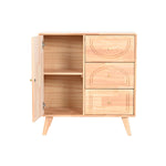 Anrichte Home ESPRIT natürlich Metall Rattan Kautschukholz 73,5 x 35 x 78 cm