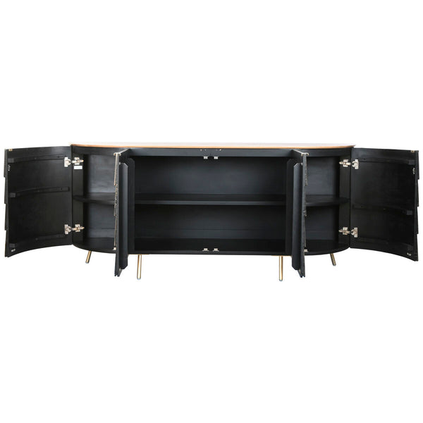 Anrichte Home ESPRIT Gold Messing Mango-Holz 197 x 46 x 85 cm