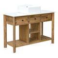 Waschtischunterschrank unter dem Waschbecken Home ESPRIT Weiß natürlich aus Keramik Mango-Holz 120 x 50 x 82 cm