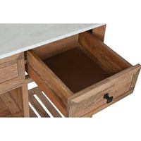 Waschtischunterschrank unter dem Waschbecken Home ESPRIT Weiß natürlich aus Keramik Mango-Holz 120 x 50 x 82 cm