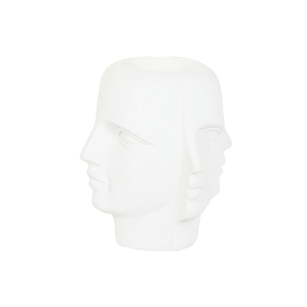 Blumentopf Home ESPRIT Weiß Magnesium Moderne Gesicht 49 x 49 x 50 cm