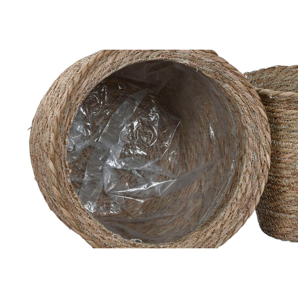 Blumentopf Home ESPRIT Braun Faser Urban 70 x 70 x 58 cm (7 Stück)