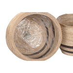 Blumentopf Home ESPRIT Braun Faser Araber 60 x 60 x 52 cm (4 Stück)