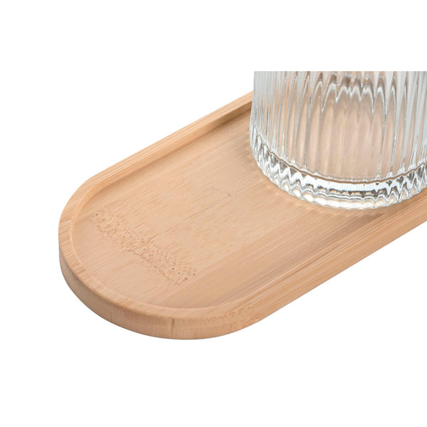 Badezimmer Set Home ESPRIT Durchsichtig natürlich Bambus Kristall Moderne 3 Stücke