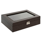 Box-Schmuckkästchen Home ESPRIT Dunkelbraun Polyurethan Kristall Stahl Holz MDF 30 x 20 x 8 cm