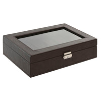 Box-Schmuckkästchen Home ESPRIT Dunkelbraun Polyurethan Kristall Stahl Holz MDF 30 x 20 x 8 cm