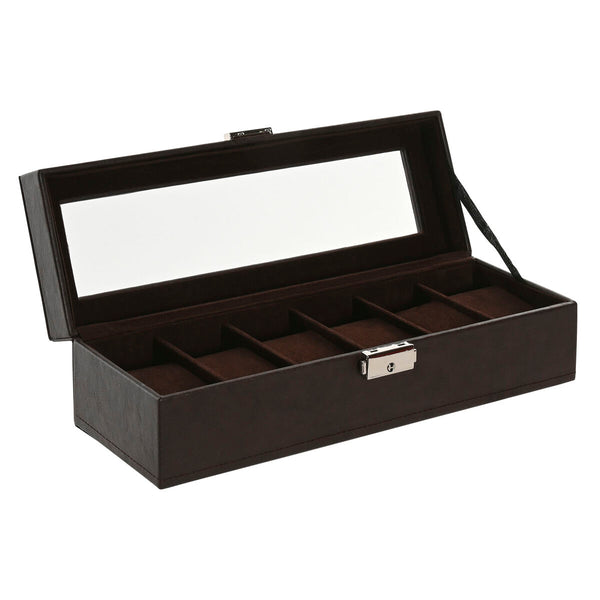 Box-Schmuckkästchen Home ESPRIT Beige Dunkelbraun Polyurethan Kristall Holz MDF 30 x 10 x 8 cm