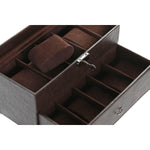 Box-Schmuckkästchen Home ESPRIT Braun Polyurethan Kristall Holz MDF 27,5 x 11 x 15 cm