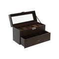 Box-Schmuckkästchen Home ESPRIT Braun Polyurethan Kristall Holz MDF 27,5 x 11 x 15 cm
