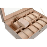 Box-Schmuckkästchen Home ESPRIT Grau Dunkelgrau Polyurethan Holz MDF 29,5 x 20 x 8 cm