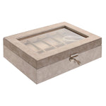 Box-Schmuckkästchen Home ESPRIT Grau Dunkelgrau Polyurethan Holz MDF 29,5 x 20 x 8 cm