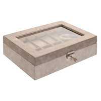 Box-Schmuckkästchen Home ESPRIT Grau Dunkelgrau Polyurethan Holz MDF 29,5 x 20 x 8 cm