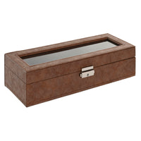 Box-Schmuckkästchen Home ESPRIT Braun Polyurethan Kristall Holz MDF 30 x 10 x 8 cm