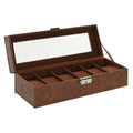 Box-Schmuckkästchen Home ESPRIT Braun Polyurethan Kristall Holz MDF 30 x 10 x 8 cm