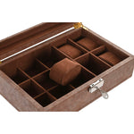 Box-Schmuckkästchen Home ESPRIT Braun Polyurethan Kristall Holz MDF 25 X 16,5 X 8,5 CM