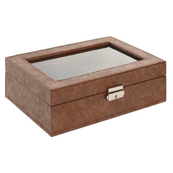 Box-Schmuckkästchen Home ESPRIT Braun Polyurethan Kristall Holz MDF 25 X 16,5 X 8,5 CM